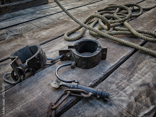 Photography Shackles, medieval tool for deprivation of liberty