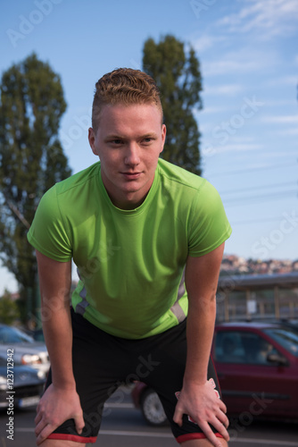 portrait of a young man on jogging