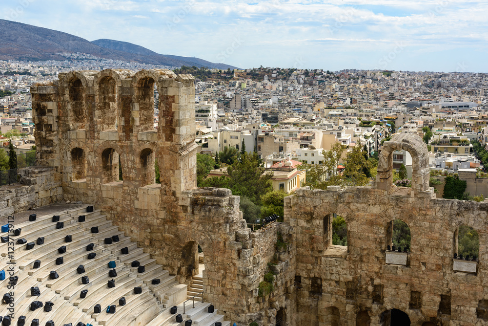 Amphitheater of the Acropolis, Athens,Greece.