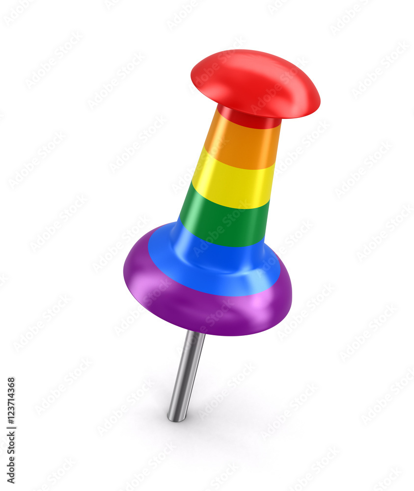 Color Push Pin. Image with clipping path Color Push Pin. Image with clipping path