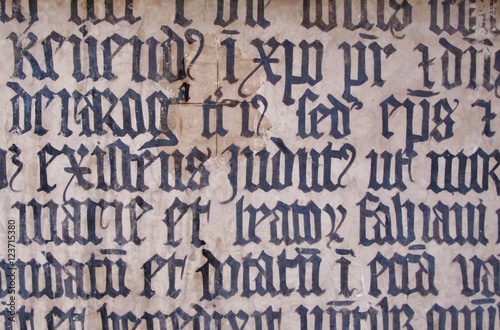 Gotische Inschrift, Kirche, Sion, Wallis
