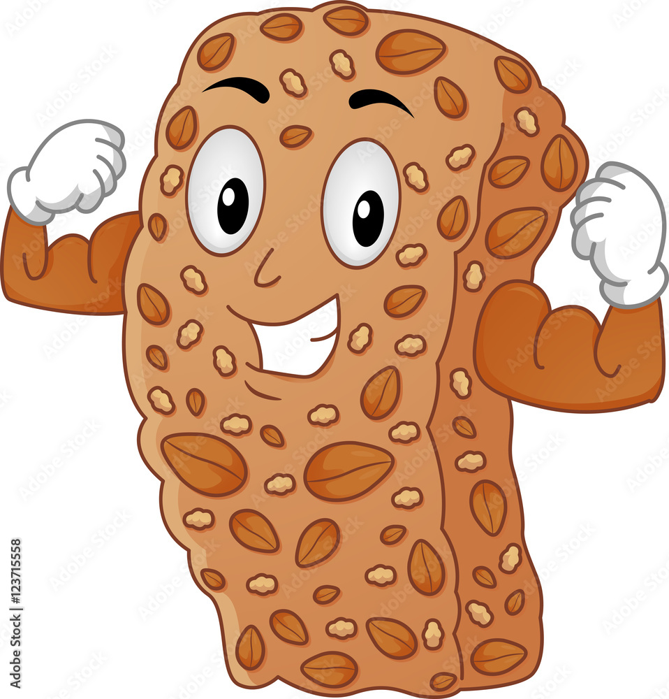 Mascot Muesli Cereal Bar Male Stock Vector Adobe Stock