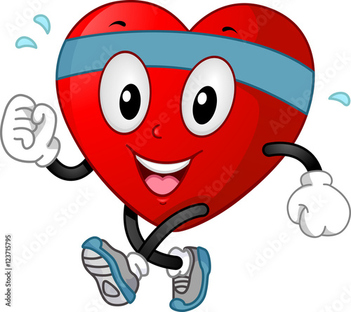 Mascot Happy Heart Jog