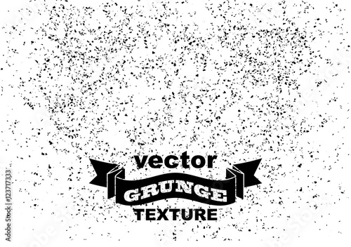 Grunge vector background. Black grain noise texture on white