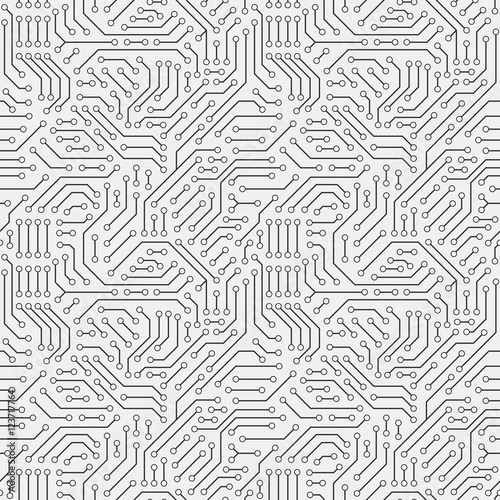 Computer circuit board. Seamless pattern.