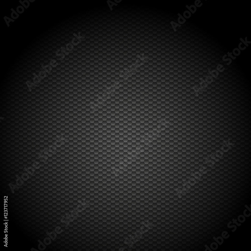 Vector black abstract background. Hexagon pattern, Realistic illustration