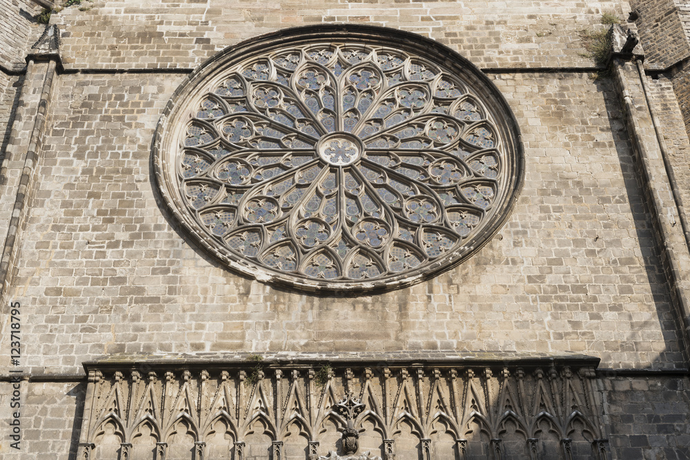 Barcelona (Spain): Santa Maria del Pi, gothic church