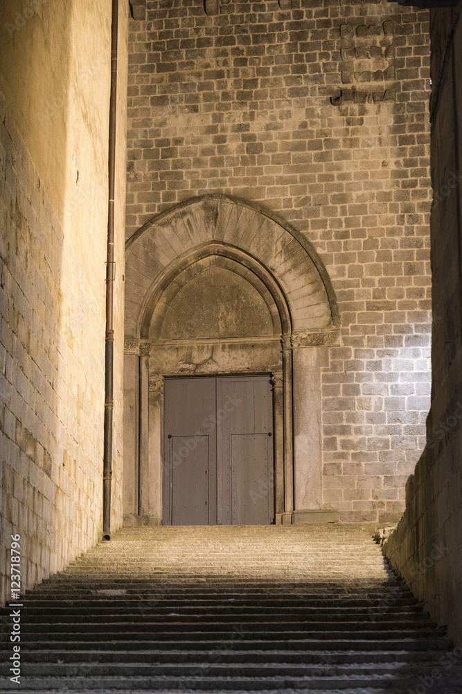 Fototapeta premium Girona (Catalunya, Spain) by night