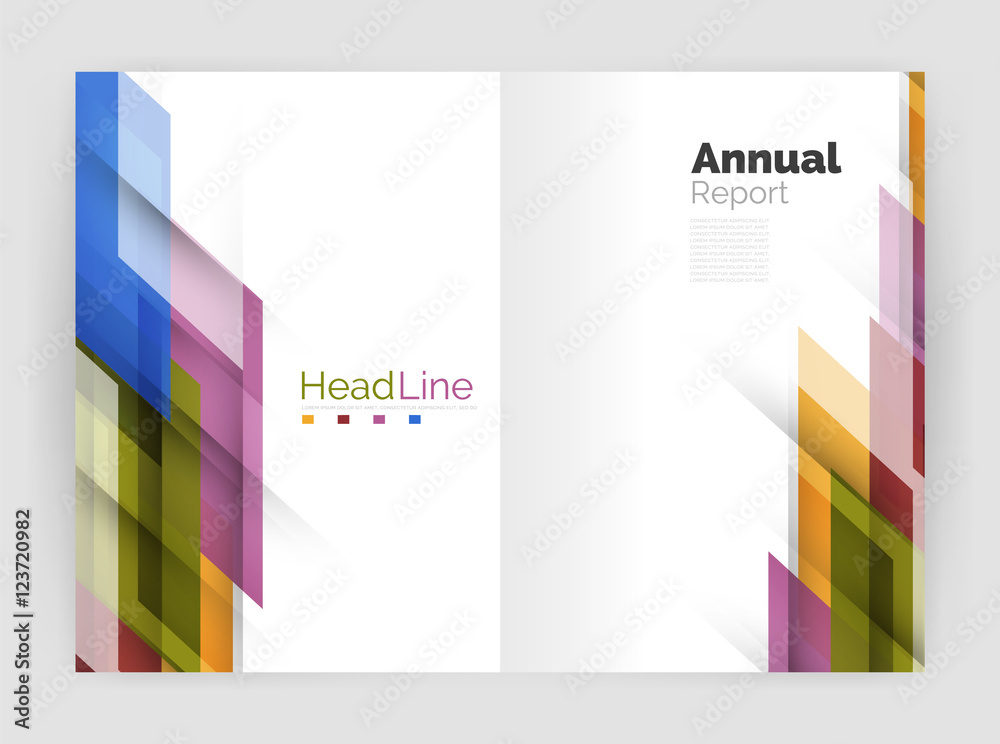 Fototapeta premium Set of business straight lines abstract backgrounds