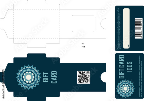 Gift card design with envelope