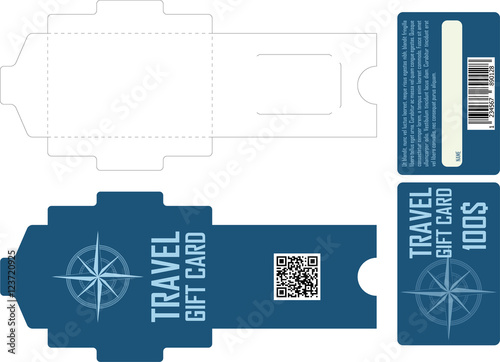 Gift card design with envelope