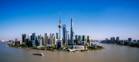 Papier peint photo Shanghai Shanghai panoramique au crépuscule chinois  © YANG WEI CHEN 