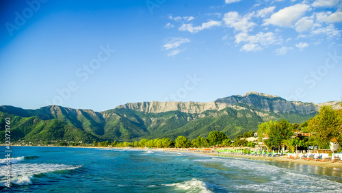Psili Ammos beach, Thassos island, Greece. It is known as Golden beach. It is situated between Skala Panagia and Skala Potamia.
