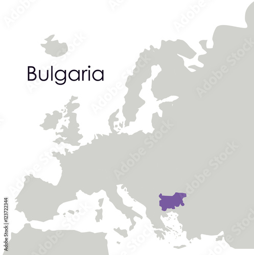 Bulgaria map icon. Europe nation and government theme. Isolated design. Vector illustration
