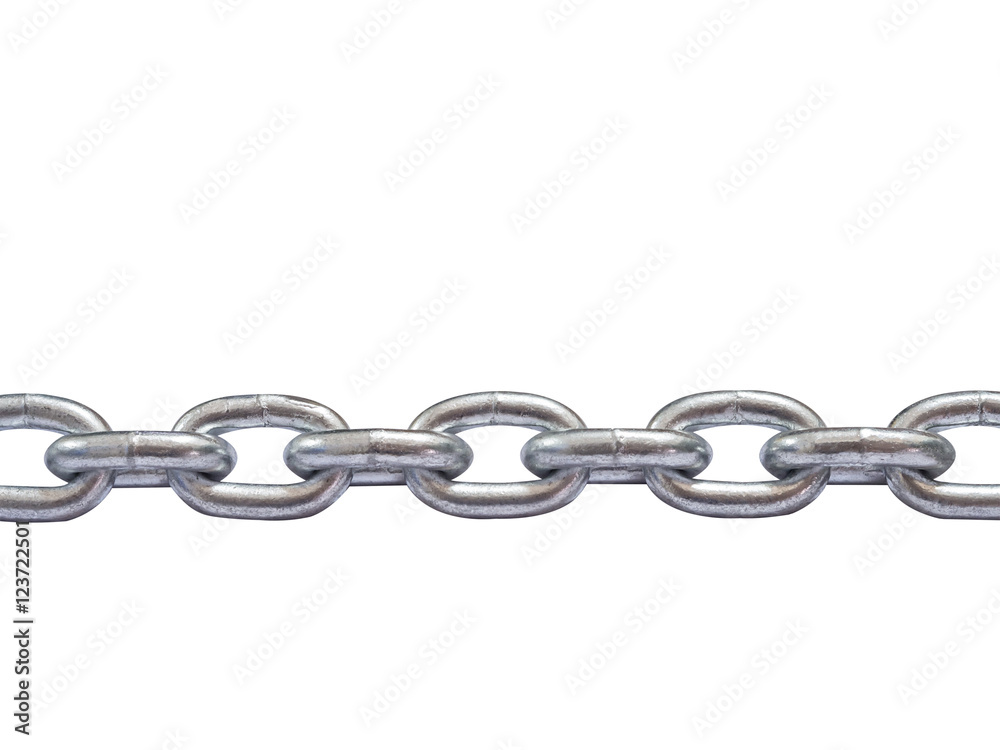 Obraz premium metal chain isolated on white background.