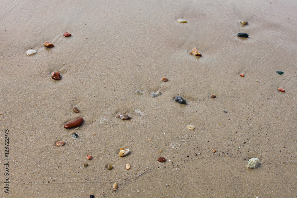 Pebbles on the sand Pebbles on the sand