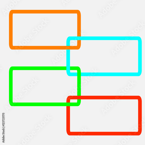 Abstract rectangular frame, the logo design. Abstract vector illustration.