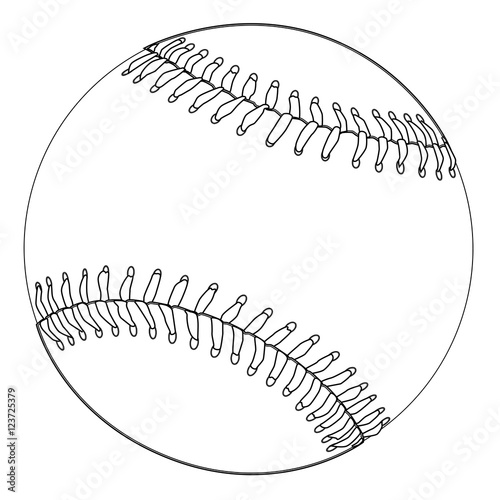 Baseball Black And White Sketch