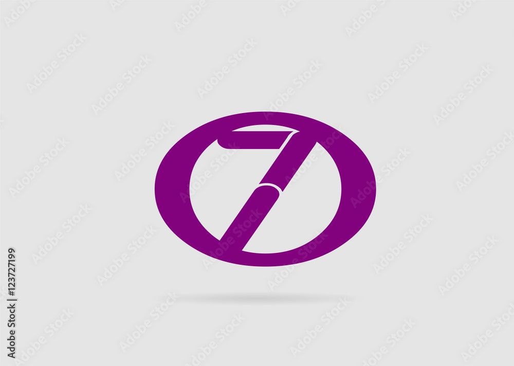 Number seven 7 logo icon template elements
Number seven 7 logo icon template elements