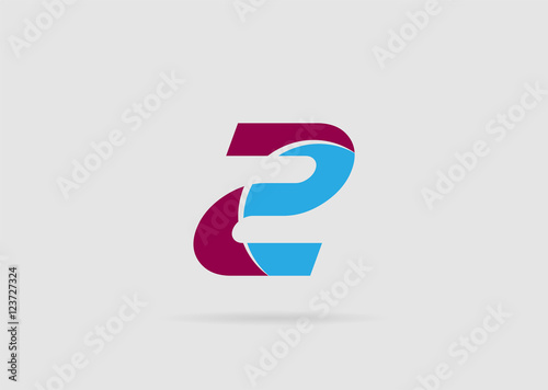 Logo number 2 vector design template
