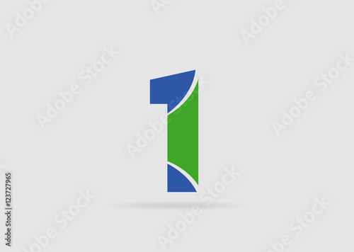 Vector sign number one 1 logo
