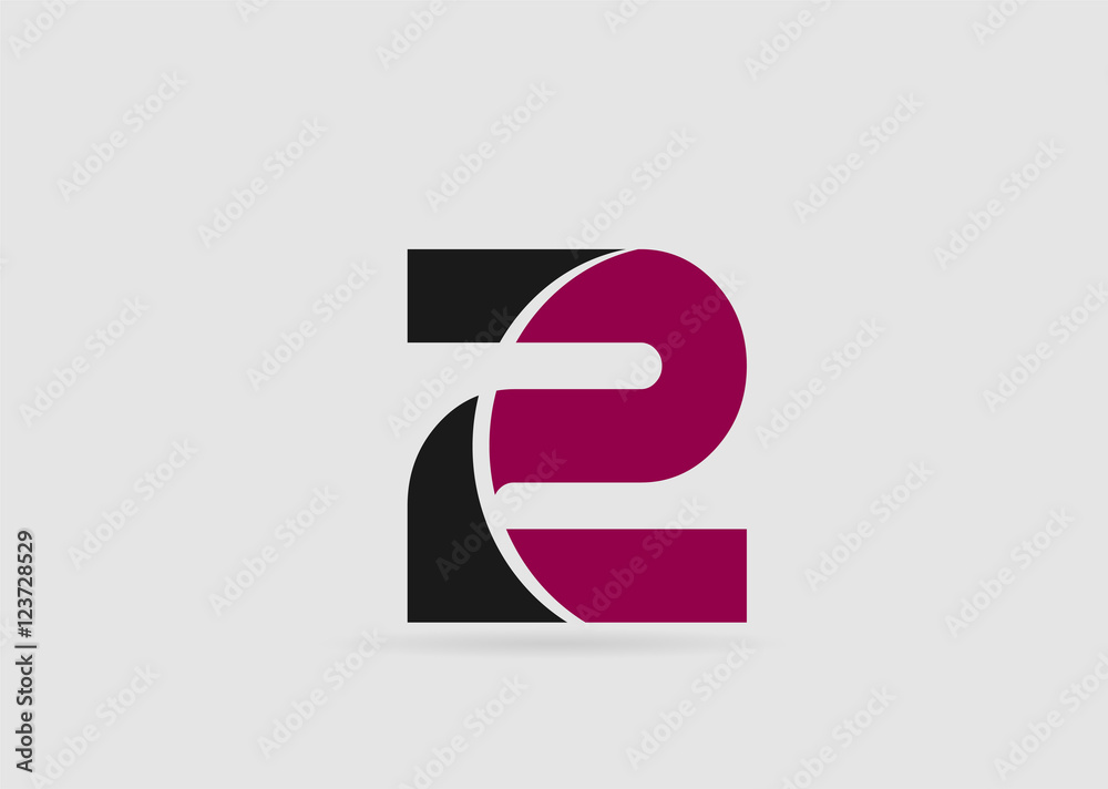 Vector sign logo number 2
Vector sign logo number 2