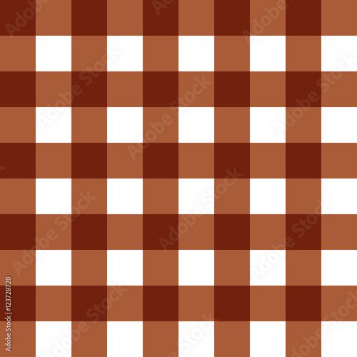 Brown plaid seamless pattern. Vector background