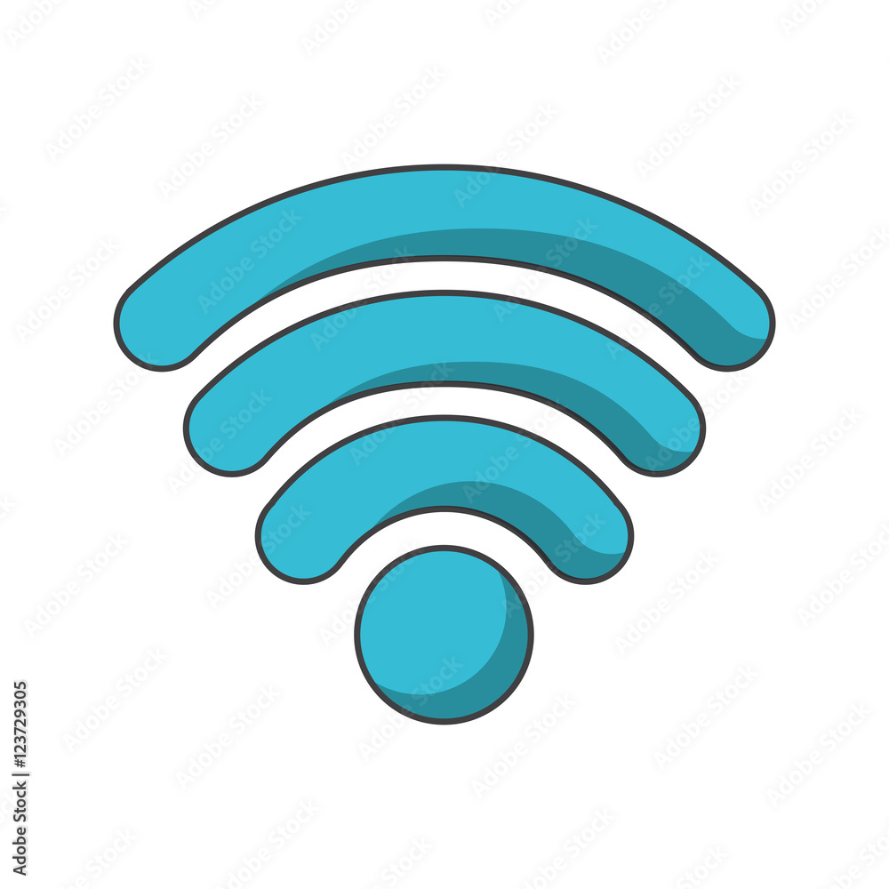 Wifi icon. Global communication intenet connectivity web and technology theme. Isolated design. Vector illustration Wifi icon. Global communication intenet connectivity web and technology theme. Isolated design. Vector illustration
