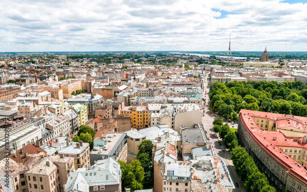 Cityscape of Riga and its Stunning Rooftops, Latvia