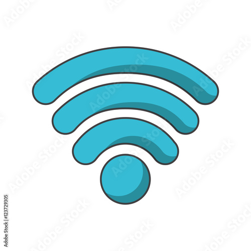 Wifi icon. Global communication intenet connectivity web and technology theme. Isolated design. Vector illustration
