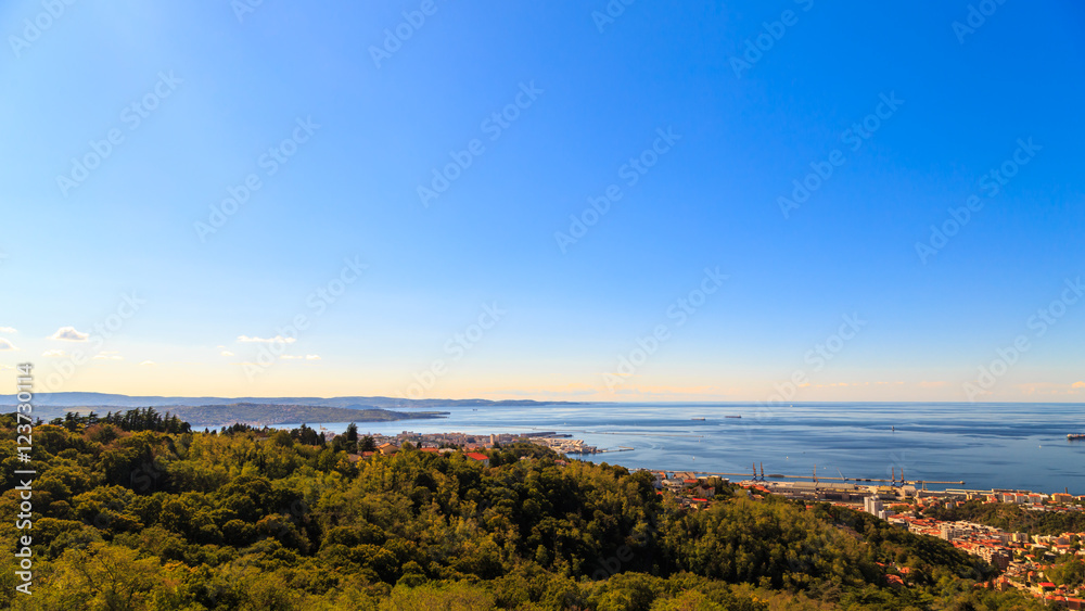 The gulf of trieste in a sunny day