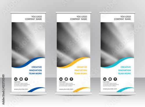Roll up banner stand template design