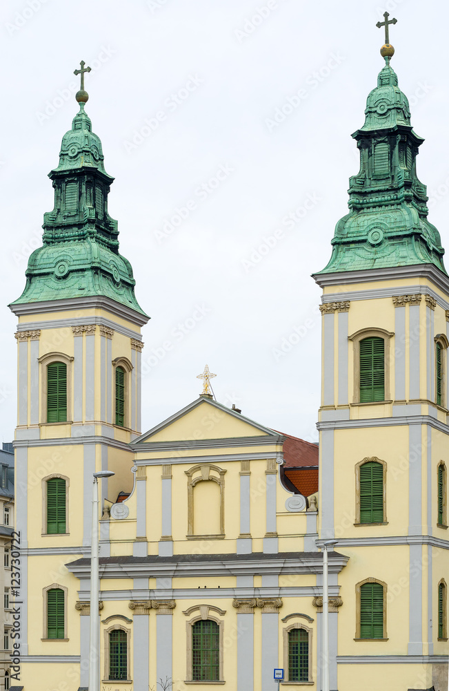 Inner-City Parish Church in Budapest, Hungary.