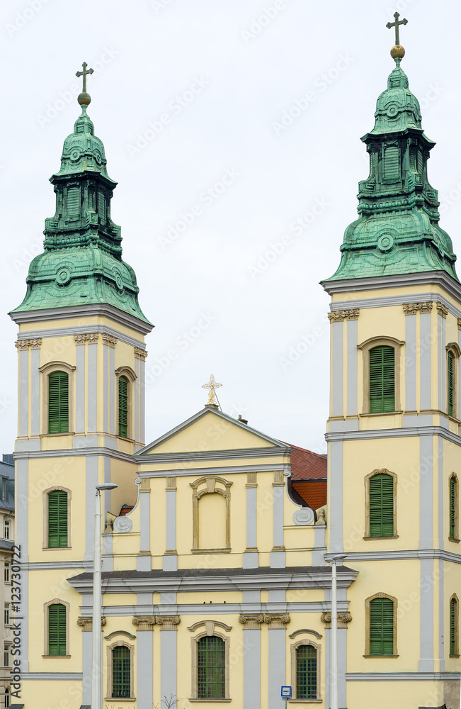 Inner-City Parish Church in Budapest, Hungary. Inner-City Parish Church in Budapest, Hungary.