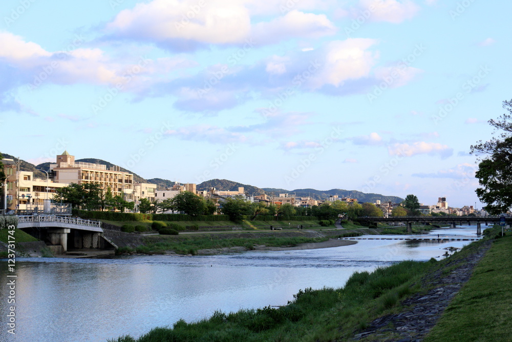 夕暮の京都鴨川
