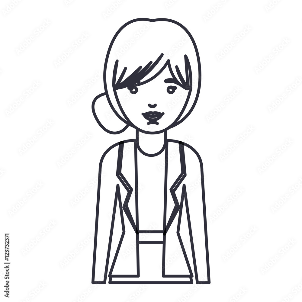 businesswoman cartoon icon. Avatar people person and human theme. Isolated design. Vector illustration