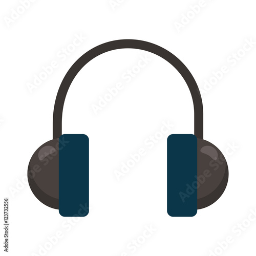 Headphone device icon. Music sound audio stereo and technology theme. Isolated design. Vector illustration