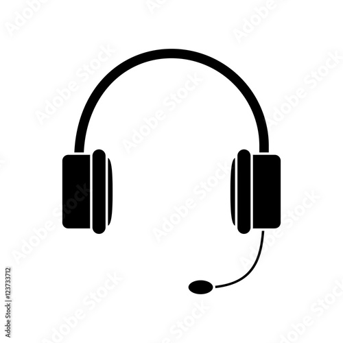 Headphone device icon. Music sound audio stereo and technology theme. Isolated design. Vector illustration