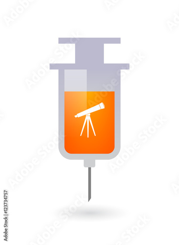 Isolated  syringe with a telescope