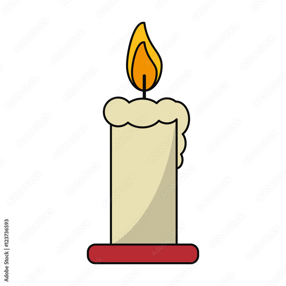 Candle icon. Merry christmas season celebration and decoration theme. Isolated design. Vector illustration Candle icon. Merry christmas season celebration and decoration theme. Isolated design. Vector illustration