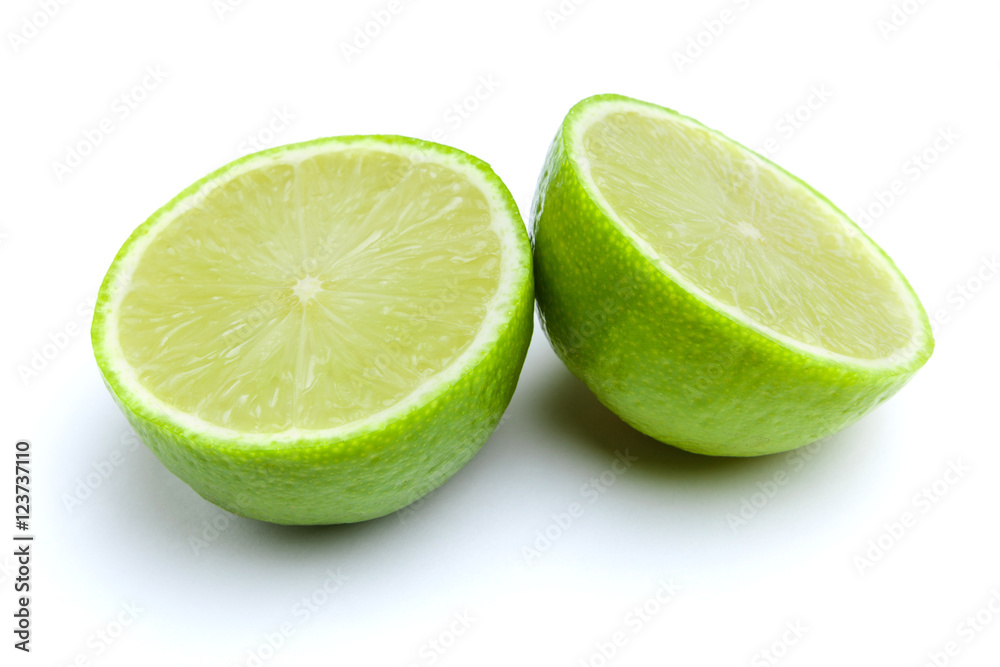 Lime fruit isolated on white Lime fruit isolated on white