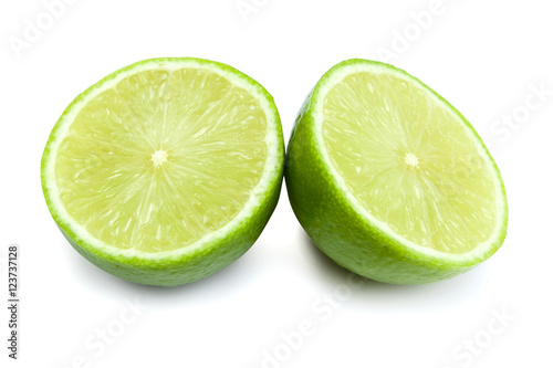 Lime fruit isolated on white