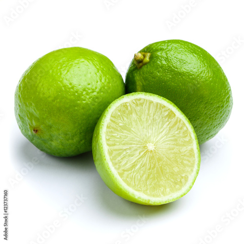 Lime fruit isolated on white