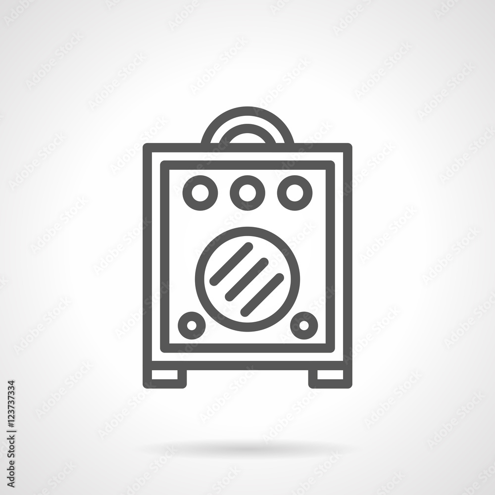 Guitar cabinet simple line vector icon