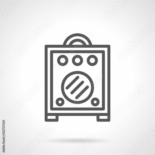 Obraz na płótnie Guitar cabinet simple line vector icon w salonie