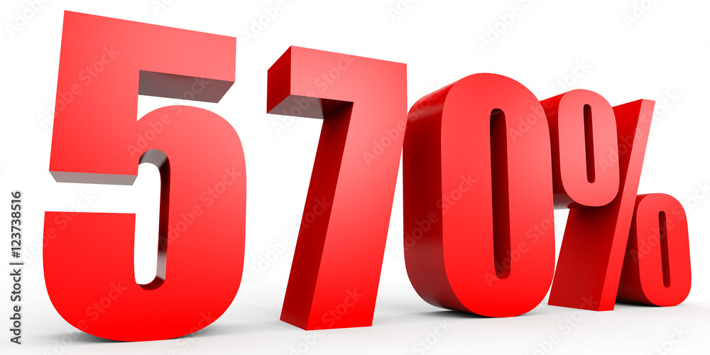 Discount 570 percent off. 3D illustration. Discount 570 percent off. 3D illustration.