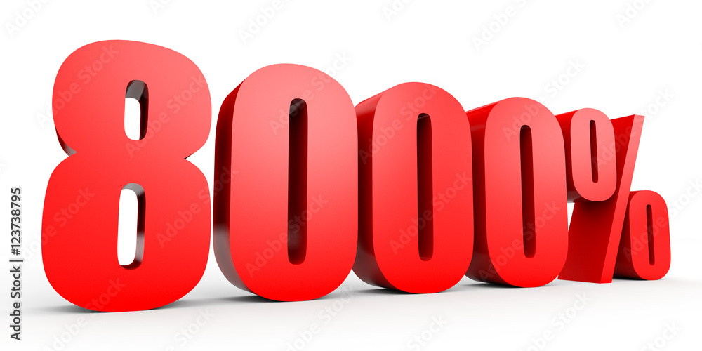 Discount 8000 percent off. 3D illustration. Discount 8000 percent off. 3D illustration.