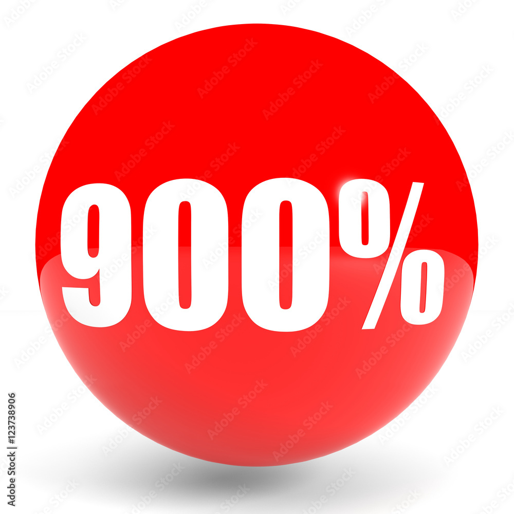 Discount 900 percent off. 3D illustration. Discount 900 percent off. 3D illustration.