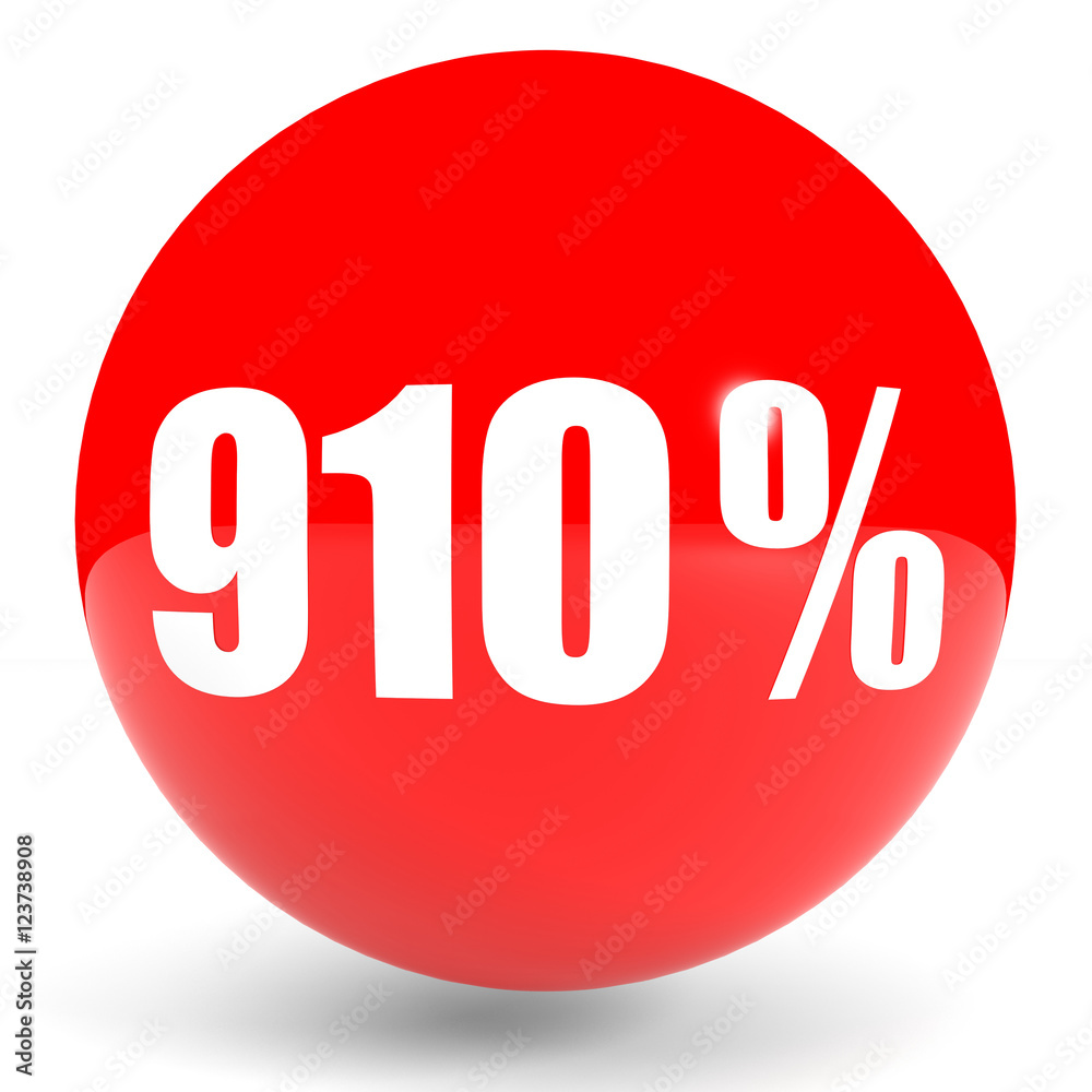 Discount 910 percent off. 3D illustration. Discount 910 percent off. 3D illustration.