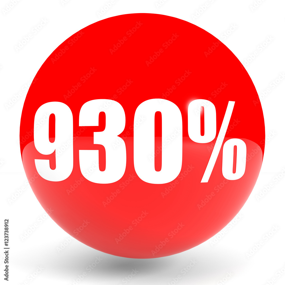 Discount 930 percent off. 3D illustration. Discount 930 percent off. 3D illustration.